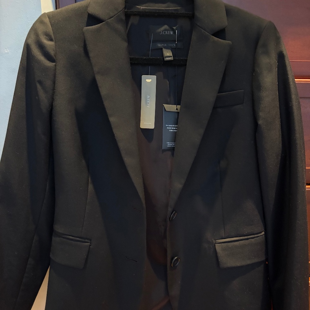 Jcrew Super 120s Blazer - Black - Size 2